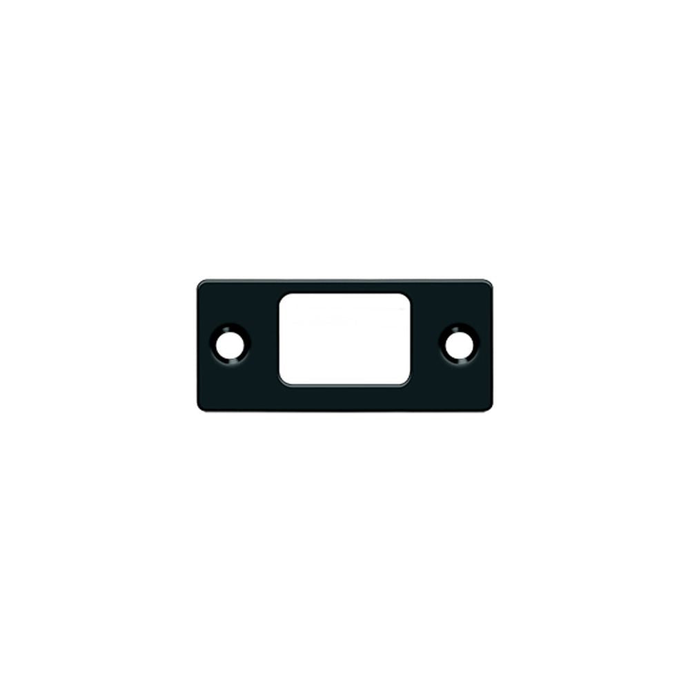 Deltana - Strike Plate; Deadbolt; 2-3/4" x 1-1/4" - Black