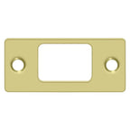 Deltana - Strike Plate; Deadbolt; 2-3/4" x 1-1/4" - Bright Brass