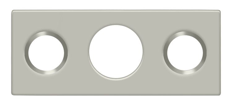 Deltana - Strike Plate For 7" Flush Bolt - Satin Nickel