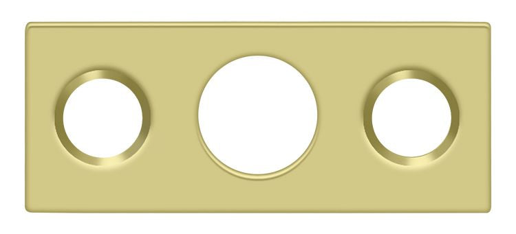Deltana - Strike Plate For 7" Flush Bolt - Bright Brass