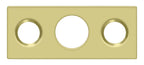 Deltana - Strike Plate For 7" Flush Bolt - Bright Brass