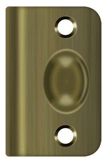 Deltana - Strike Plate for Ball Catch and Roller Catch - Antique Brass