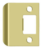 Deltana - Extended Lip Strike Plate; 2" Overall - Bright Brass