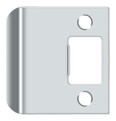 Deltana - Extended Lip Strike Plate; 2-1/4" Overall - Bright Chrome