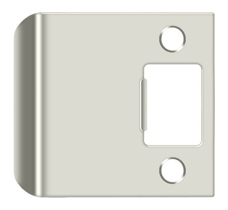 Deltana - Extended Lip Strike Plate; 2-1/2" Overall - Bright Nickel