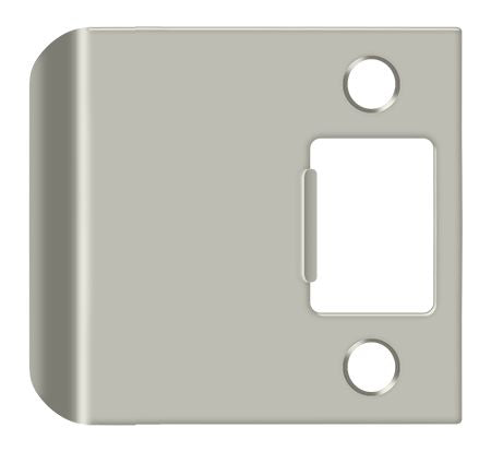 Deltana - Extended Lip Strike Plate; 2-1/2" Overall - Satin Nickel