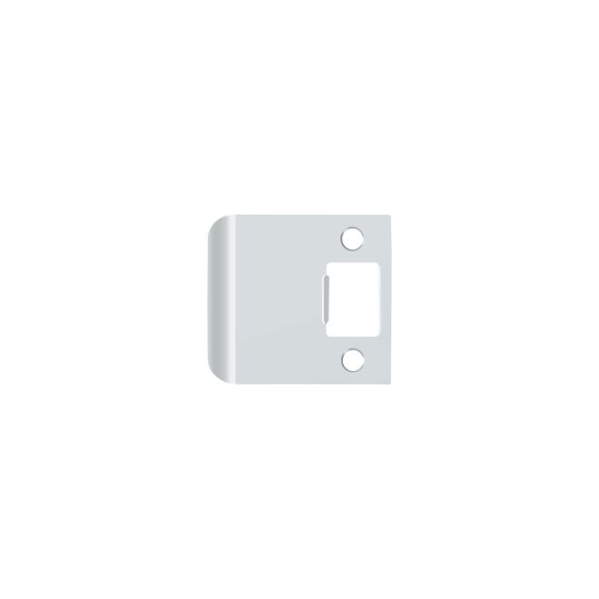 Deltana - Extended Lip Strike Plate; 2-1/2" Overall - Bright Chrome