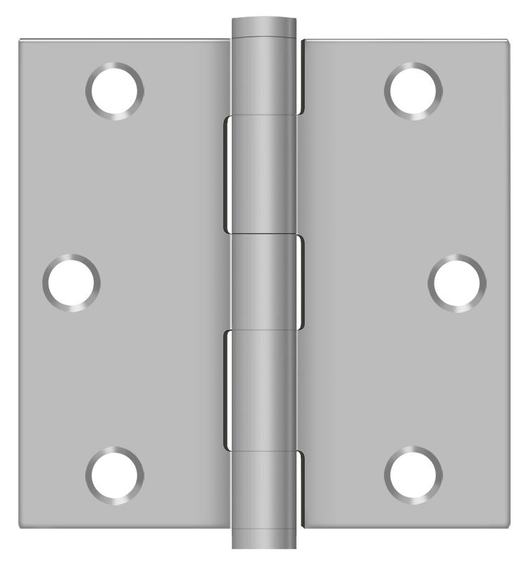 Deltana - 3-1/2" x 3-1/2" Square Hinge; Residential - Satin Stainless Steel