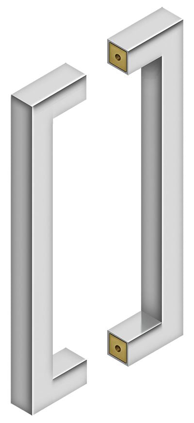 Deltana - 12" Back to Back Contemporary Pull - Bright Stainless Steel