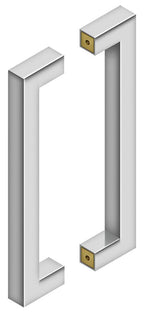 Deltana - 12" Back to Back Contemporary Pull - Bright Stainless Steel