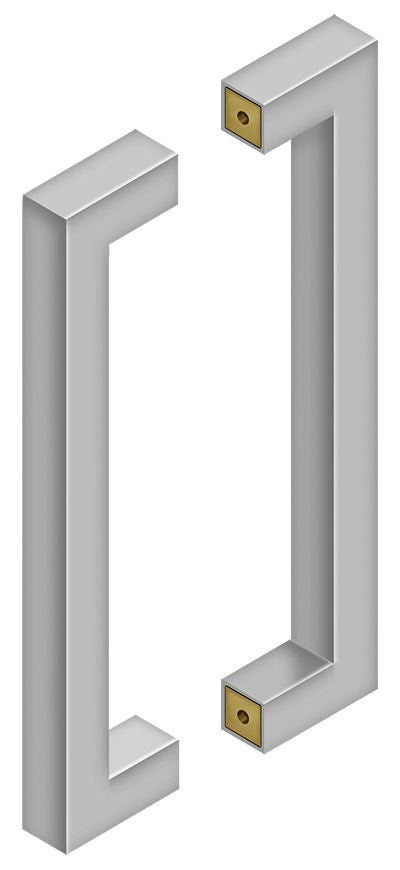 Deltana - 12" Back to Back Contemporary Pull - Satin Stainless Steel