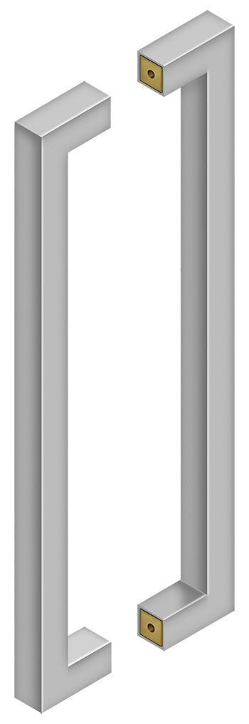 Deltana - 18" Back to Back Contemporary Pull - Satin Stainless Steel