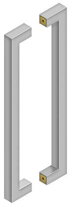 Deltana - 18" Back to Back Contemporary Pull - Satin Stainless Steel