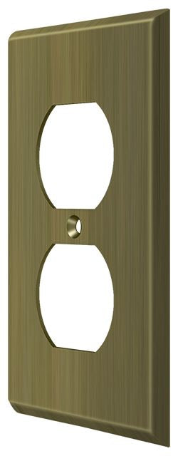Deltana - Switch Plate; Double Outlet - Antique Brass