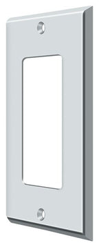 Deltana - Switch Plate; Single Rocker - Bright Chrome