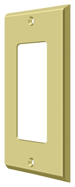 Deltana - Switch Plate; Single Rocker - Bright Brass