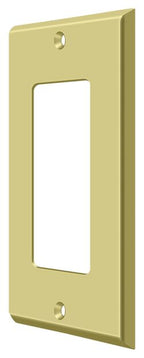 Deltana - Switch Plate; Single Rocker - Bright Brass