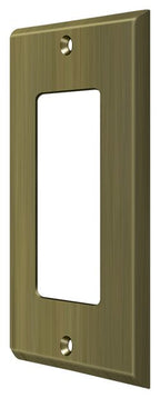 Deltana - Switch Plate; Single Rocker - Antique Brass