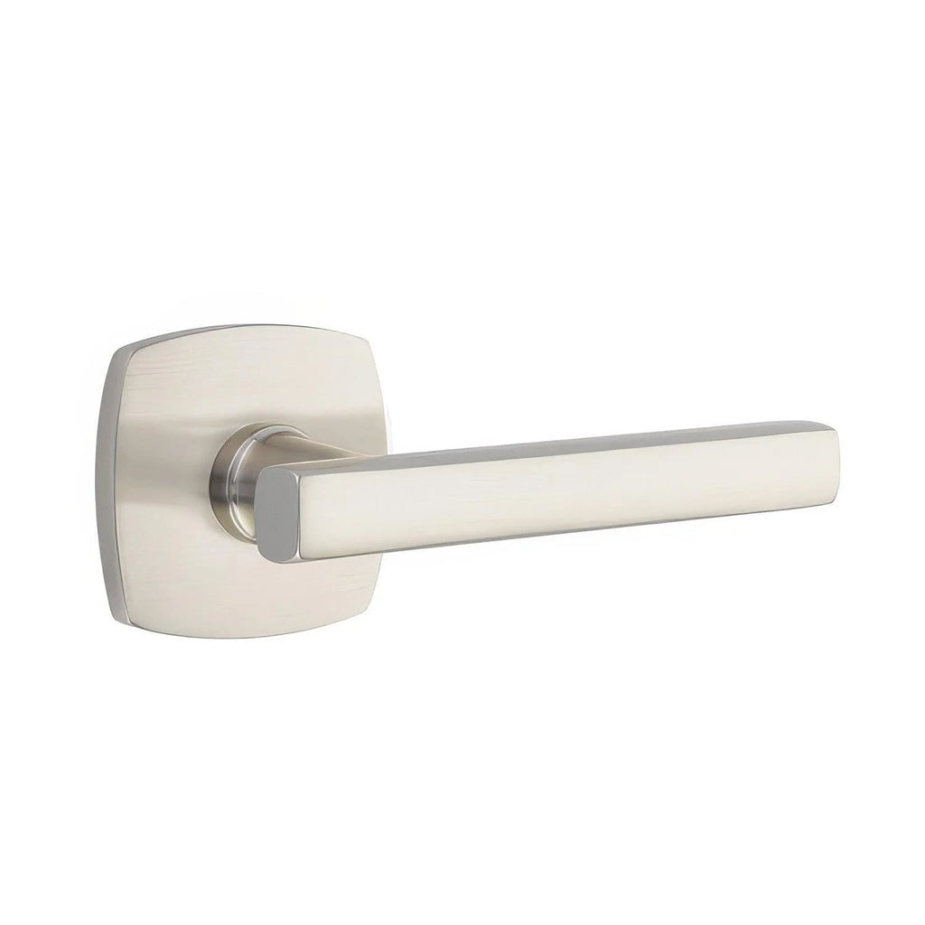 Emtek 5316FRLUS Freestone Lever  2-3/8" Backset Passage with Urban Modern Rose for 1-1/4" to 2" Door Finish