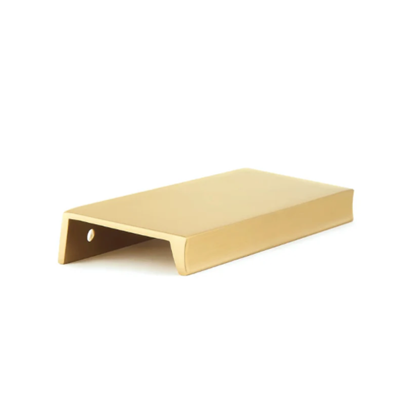 Schaub 10011-SB 4" Center to Center Sabre Edge Pull Satin Brass Finish
