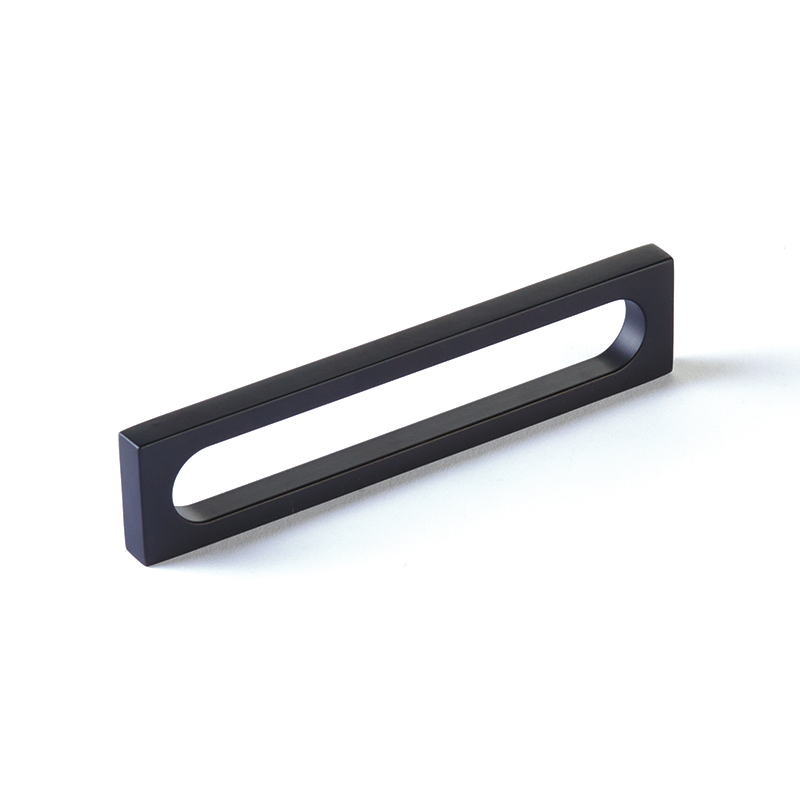 Schaub 10033 5-3/8" Cafe Modern Oval Slot Cabinet Pull with 5" Center to Center