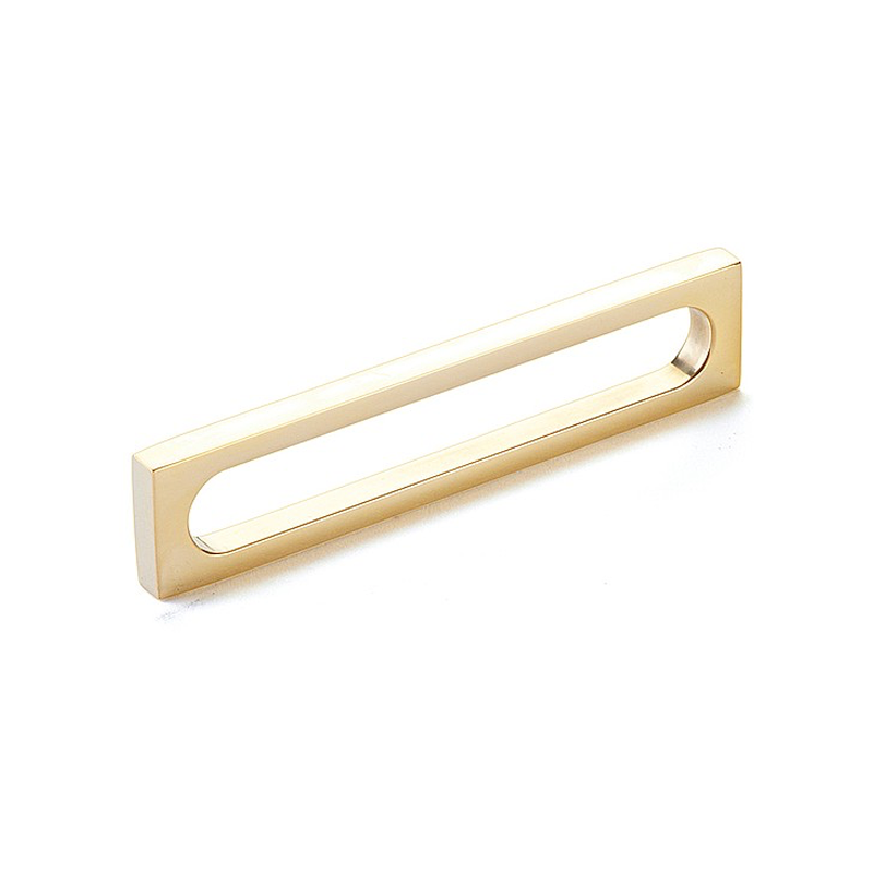 Schaub 10033 5-3/8" Cafe Modern Oval Slot Cabinet Pull with 5" Center to Center