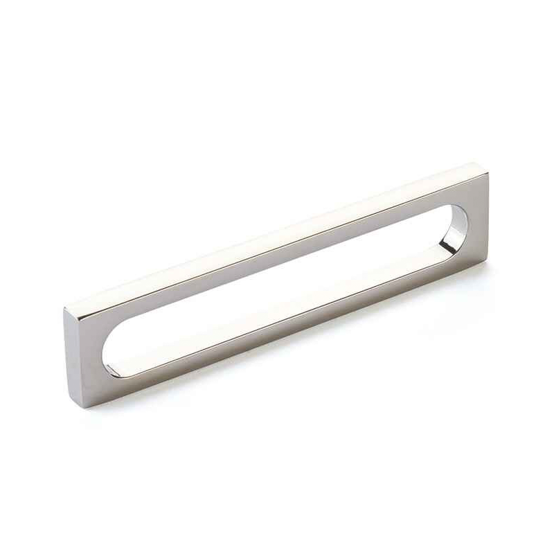 Schaub 10034 - 8-3/8" Cafe Modern Oval Slot Cabinet Pull with 8" Center to Center