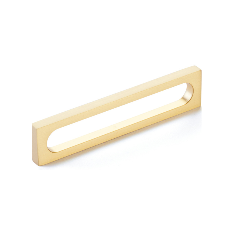 Schaub 10034 - 8-3/8" Cafe Modern Oval Slot Cabinet Pull with 8" Center to Center