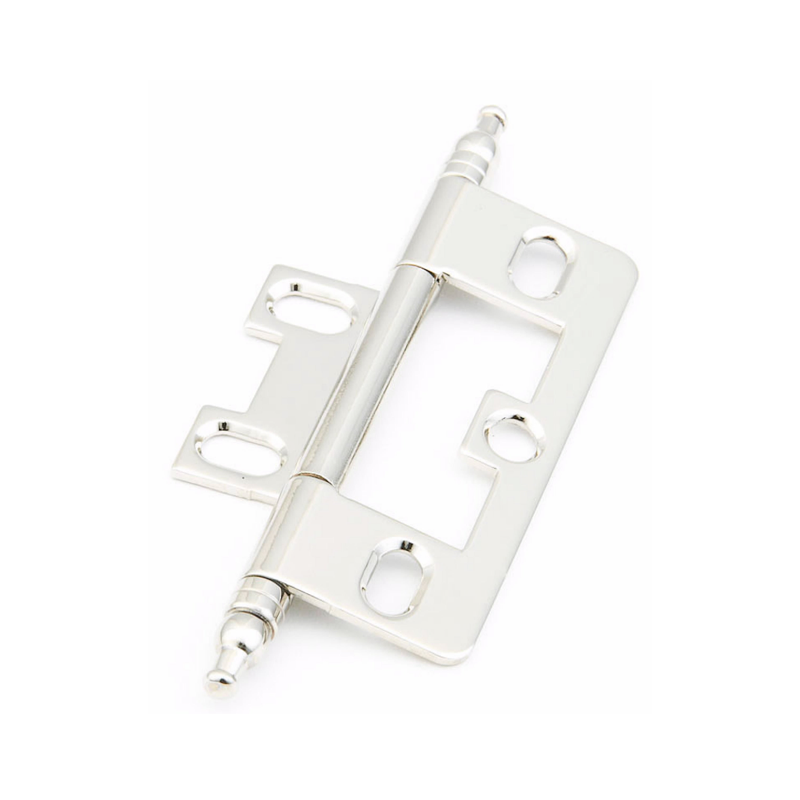 Schaub 1100M-03 Minaret Tip Non-Mortise Cabinet Hinge Bright Brass Finish