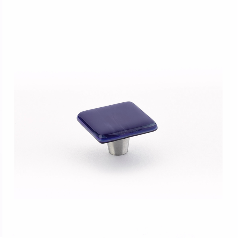 Schaub 34 - 1-1/2" Square Glass Ice Cabinet Knob