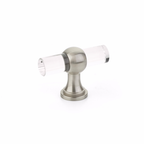 Schaub 411 - Lumiere Transitional Cabinet T Knob Acrylic Satin Brass Finish