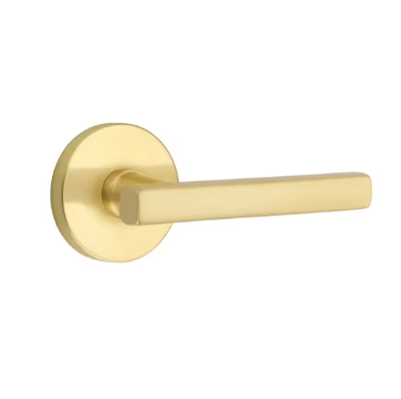 Emtek - Freestone Lever 2-3/8" Backset Privacy with Modern Rectangular Rose for 1-1/4" to 2" Door Secondary image