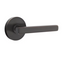 Emtek - Freestone Lever 2-3/8" Backset Privacy with Modern Rectangular Rose for 1-1/4" to 2" Door - Flat Black (Left Hand)