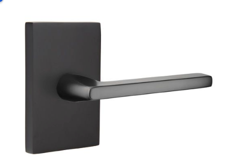 Emtek 5112HLOUS Helios Lever  2-3/8" Backset Passage with Modern Rectangular Rose for 1-1/4" to 2" Door
