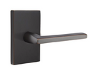 Emtek 5112HLOUS Helios Lever  2-3/8" Backset Passage with Modern Rectangular Rose for 1-1/4" to 2" Door
