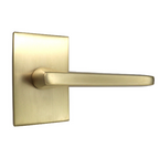 Emtek 5112HLOUS Helios Lever  2-3/8" Backset Passage with Modern Rectangular Rose for 1-1/4" to 2" Door