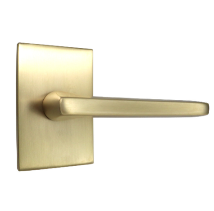 Emtek 5212HLOUS Helios Lever  2-3/8" Backset Privacy with Modern Rectangular Rose for 1-1/4" to 2" Door