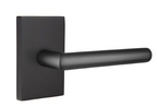 Emtek 5112STUUS Stuttgart Lever 2-3/8" Backset Passage with Modern Rectangular Rose for 1-1/4" to 2" Door
