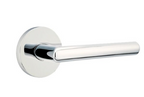Emtek 5209STUUS Stuttgart Lever 2-3/8" Backset Privacy with Disk Rose for 1-1/4" to 2" Door