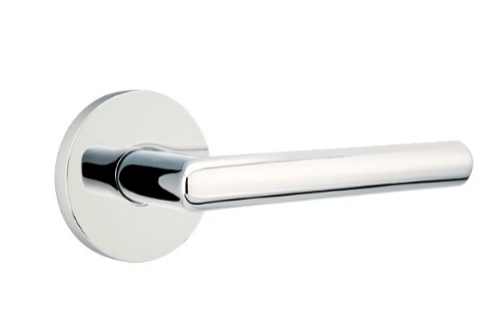 Emtek 5209STUUS Stuttgart Lever 2-3/8" Backset Privacy with Disk Rose for 1-1/4" to 2" Door