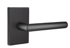 Emtek 5212STUUS Stuttgart Lever 2-3/8" Backset Privacy with Modern Rectangular Rose for 1-1/4" to 2" Door