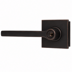 Emtek 5122HLOUS Helios Lever  2-3/8" and 2-3/4" Backset Keyed Entry with Square Rose for 1-3/8" to 2-1/16" Door