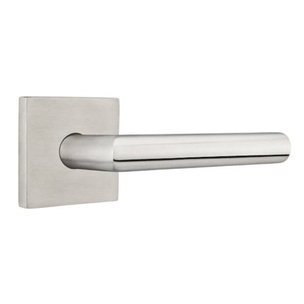 Emtek CS20003STTSS Stuttgart Lever 2-3/8" Backset Privacy with Square Rose with CF Mechanism for 1-3/8" to 1-3/4" Door Stainless Steel Finish Main image