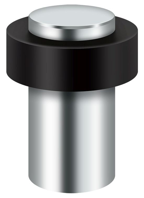 Deltana - 3" Round Universal Floor Bumper - Bright Chrome