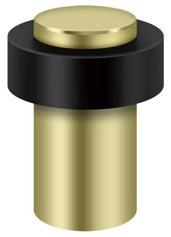 Deltana - 3" Round Universal Floor Bumper - Unlacquered Bright Brass
