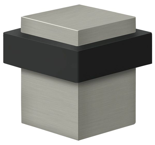 Deltana - Square Universal Floor Bumper 1-3/8" - Satin Nickel