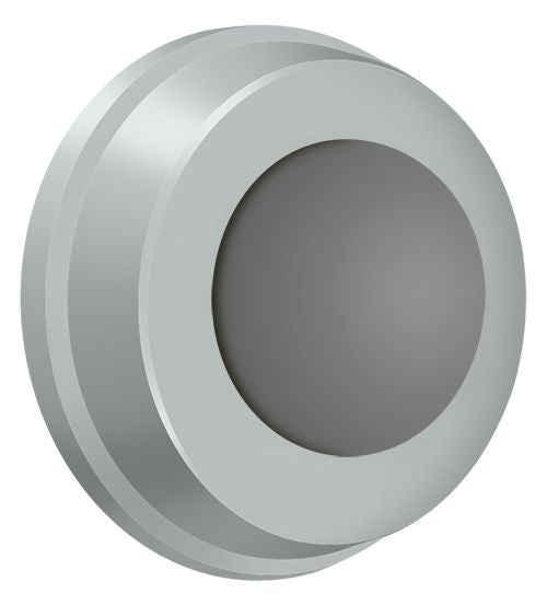 Deltana WB100U26D Flush Bumper 1" Diameter; Satin Chrome Finish