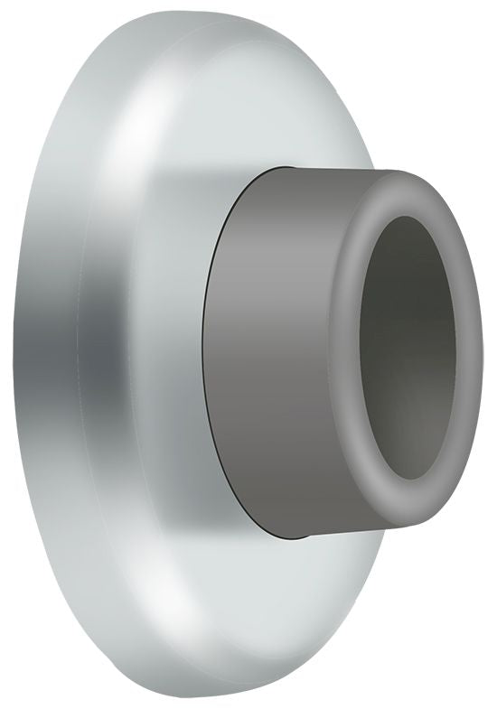 Deltana - Wall Mount Concave Flush Bumper; 2-1/2" Diameter - Bright Chrome