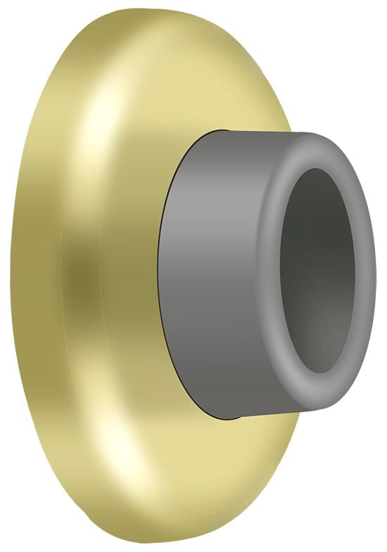 Deltana - Wall Mount Concave Flush Bumper; 2-1/2" Diameter - Bright Brass