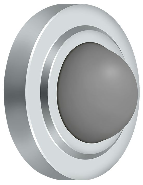 Deltana - Convex Flush Bumper 2-3/8" Diameter - Bright Chrome